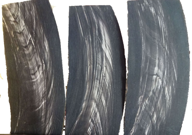 Black with White Buffalo Horn Plates